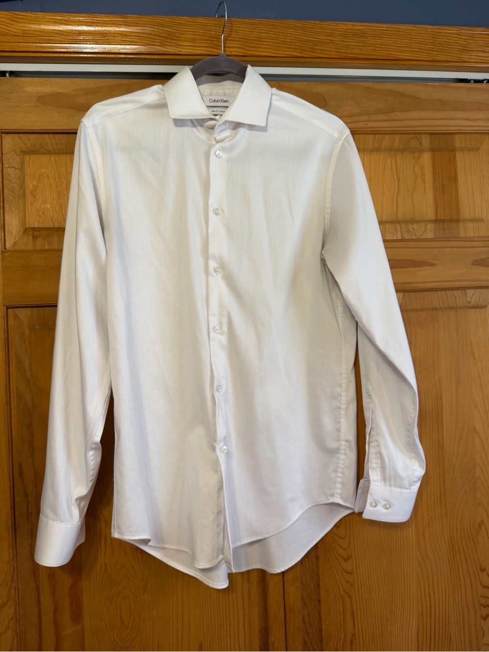 Calvin Klein White Men's Long-Sleeve Dress Shirt
